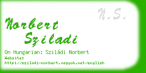 norbert sziladi business card